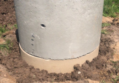 Установка колодцев из бетонных колец